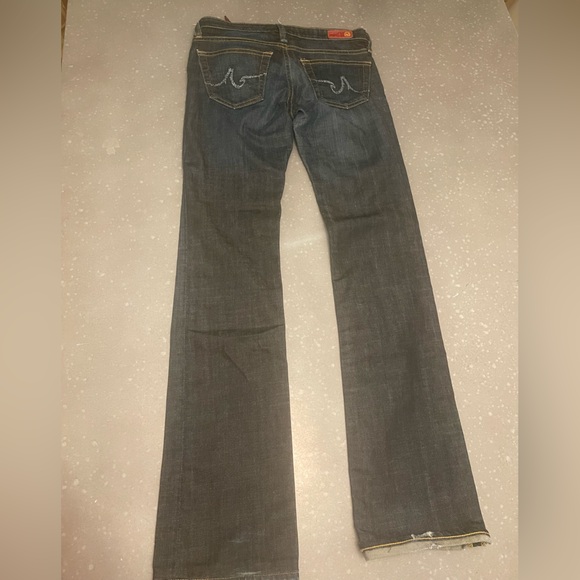 AG Adriano Goldschmied Italian designer jeans , slight flare blue jeans size 26R - Picture 3 of 5